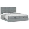 vidaXL Ottoman bed met matrassen 160x200cm stof lichtgrijs
