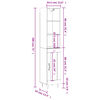 vidaXL Hoge kast 34,5x34x180 cm bewerkt hout gerookt eikenkleurig