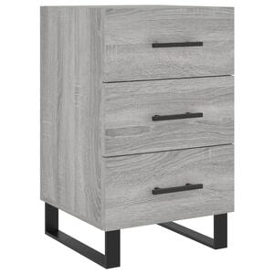 vidaXL Nachtkastje 40x40x66 cm bewerkt hout grijs sonoma eiken