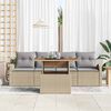 vidaXL Tuin Sofa Set met kussen 5 pcs beige en lichtgrijs