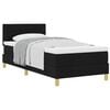 vidaXL Boxspringbed met kussen met hoofdeinde Zwart 90 x 200 cm Stof