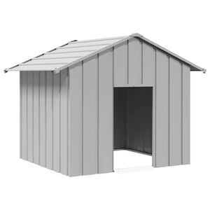 vidaXL Hondenhok met dak 131x101x102 cm gegalvaniseerd staal