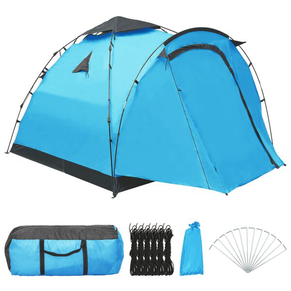 vidaXL Tent pop-up 3-persoons blauw
