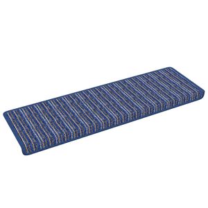 vidaXL Zelfklevende Trapmatten 15 st 65 x 21 x 4 cm Non-Slip Blauw