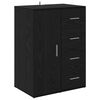 vidaXL Dressoir Zwart Eiken 59 x 39 x 80 cm Bewerkt hout