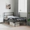 vidaXL Bedframe met hoofd- en voeteneinde&nbsp;metaal zwart 100x190 cm