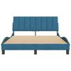 vidaXL Bedframe zonder matras "Hanko" fluweel blauw 120x200 cm