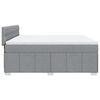 vidaXL Boxspring met matras stof lichtgrijs 180x200 cm