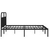 vidaXL Bedframe met hoofdbord metaal zwart 200x200 cm