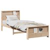 vidaXL Bedframe met plank Bruin 75 x 190 cm Massief grenenhout