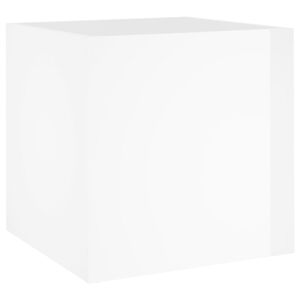 vidaXL Plantenbak 40x40x40 cm bewerkt hout hoogglans wit