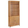 vidaXL Boekenkast met 2 deuren 90x30x200 cm massief eikenhout