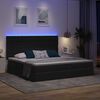 vidaXL Opbergbed met LED met matras Donkergrijs 200 x 200 cm Fluweel