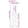 vidaXL Hoge kast 34,5x34x180 cm bewerkt hout betongrijs