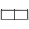 vidaXL Wandtafel 220x35x75,5 cm gehard glas transparant
