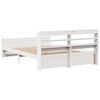 vidaXL Bedframe met hoofdeinde zonder matras 160x200 cm wit