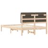 vidaXL Bedframe met Gevoerd Hoofdgedeelte Taupe 135 x 190 cm