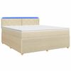 vidaXL Boxspringbed met matras Cr&egrave;mekleurig 160 x 200 cm Stof