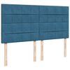 vidaXL Boxspring met matras fluweel blauw 200x200 cm