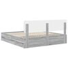 vidaXL Bedframe met lade Grijze Sonoma 180 x 200 cm Geconstrueerd hout