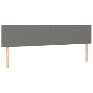 vidaXL Hoofdborden 200x5x78/88 cm stof donkergrijs