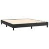 vidaXL Boxspring met matras en LED kunstleer zwart 160x200 cm