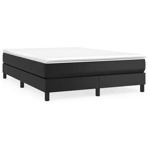vidaXL Boxspring bed kunstleer zwart 140x200 cm