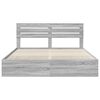 vidaXL Bedframe met lade Grijs Sonoma 200 x 200 cm Ingenieurshout