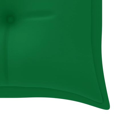 vidaXL Bank Batavia met groen kussen 150 cm massief teakhout