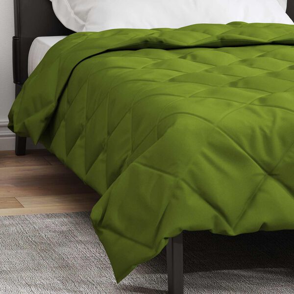 vidaXL Vol jaar dekbed Groen 140 x 220 cm Microfiber