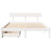 vidaXL Bedframe zonder matras massief grenenhout wit 160x200 cm