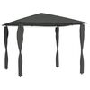 vidaXL Prieel met paalhoezen 160 g/m&sup2; 3x3x2,6 m antracietkleurig