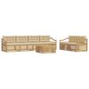 vidaXL Buiten bankenset 7 st Wit en Beige Polyester