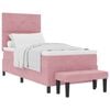 vidaXL Boxspring bed met hoofdeinde Roze 200 x 80 cm Fluweel