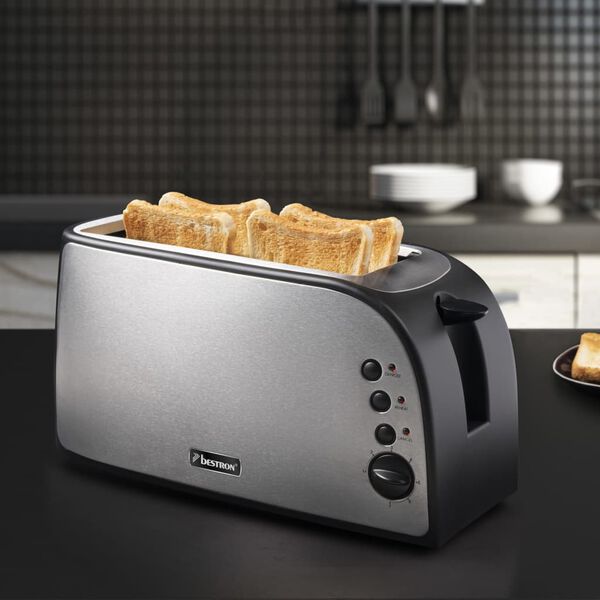 Bestron Broodrooster ATO900STE 1500 W XL roestvrij staal