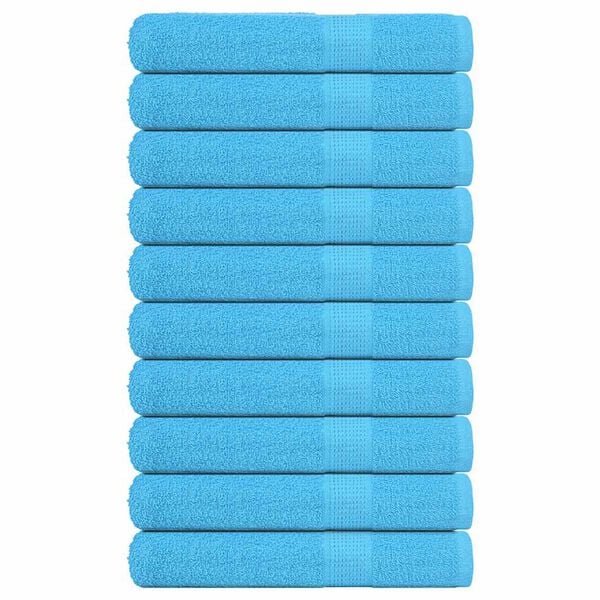 vidaXL Handdoeken FROGN 10 st 100x200 cm 360 g/m² turquoise