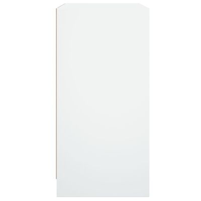 vidaXL Bijzetkast met glazen deuren 68x37x75,5 cm wit