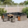 vidaXL Tuin Sofa Set met kussen 12 pcs Grijs 80 x 80 x 71 cm