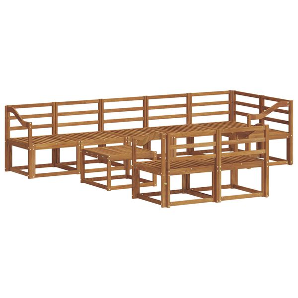 vidaXL Buiten bankenset 9 pcs Naturel Massief Acaciahout