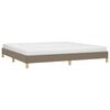 vidaXL Bedframe zonder matras stof taupe 200x200 cm