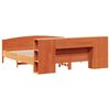 vidaXL Bed met boekenkast zonder matras grenenhout wasbruin 200x200 cm