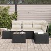 vidaXL Tuin Sofa Set 5 pcs Zwart poly rattan