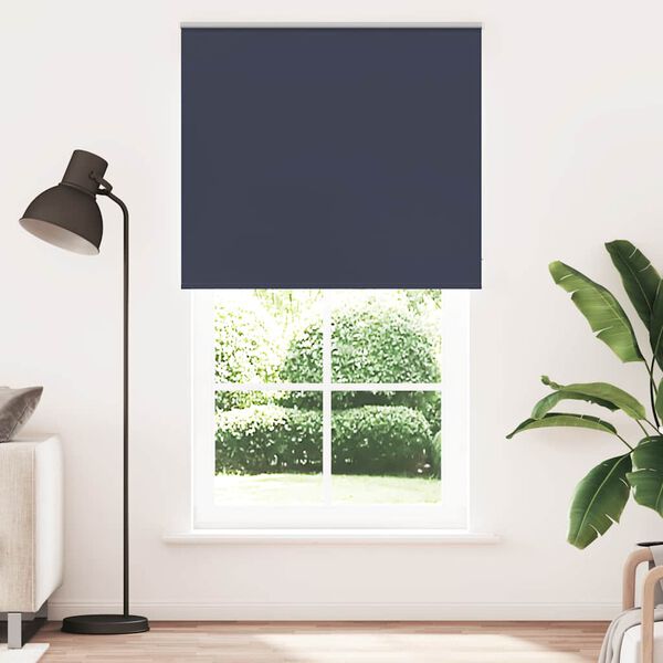 vidaXL Rolgordijn verduisterend 135x230 cm stofbreedte 131,6 cm blauw