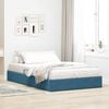 vidaXL Opslag bed met matras Donkerblauw 120 x 200 cm Fluweel
