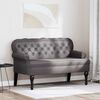 vidaXL Chesterfield Bank Grijs 119.5 x 64.5 x 75 cm Nep Leer