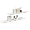 vidaXL Drijvende plank 2 pcs Wit 100 x 18 x 2,5 cm Staal
