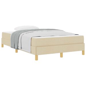 vidaXL Boxspringbed met matras Cr&egrave;me 120 x 190 cm Stof