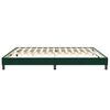 vidaXL Bed boxspring zonder matras 200x210 cm fluweel donkergroen