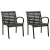 vidaXL Tuinstoelen 2 st staal en HKC zwart