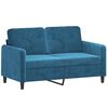vidaXL 2-delige Loungeset met kussens fluweel blauw
